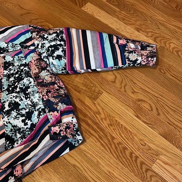 Free People Movement Bunny Slope Puffer Jacket Black Diamond Print Sz Small NWT - Picture 16 of 17